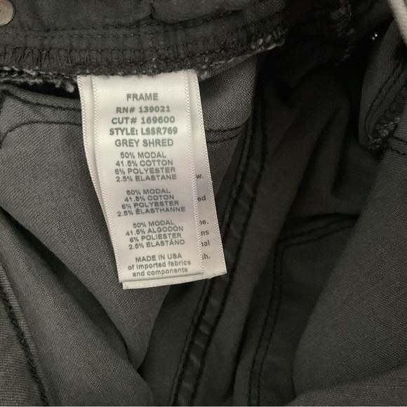 FRAME Grey Shred Le Skinny de Jeanne Jeans size 25 - Picture 10 of 13